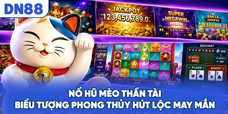 Nổ Hũ Mèo Thần Tài - Biểu Tượng Phong Thủy Hút Lộc May Mắn